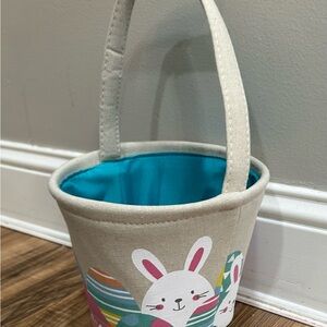 Kids Easter Bunny Basket - Cream and Blue
